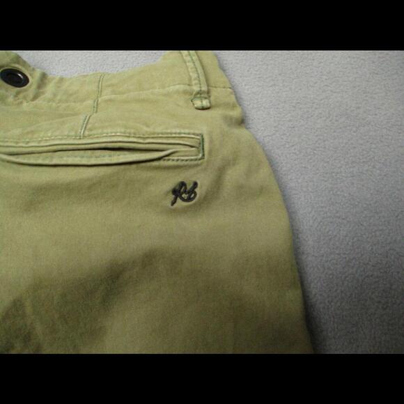 rag bone Buckley Frayed Hem Chino Pant Womens 24 Green Ankle Cropped Casual - Picture 8 of 9